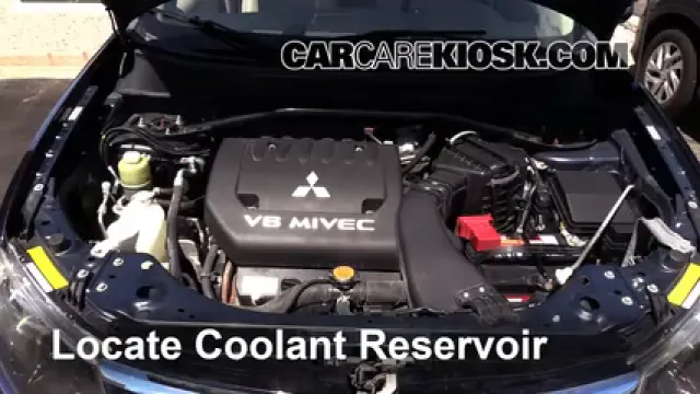 2009 Mitsubishi Outlander XLS 3.0L V6 Refrigerante (anticongelante) Controlar nivel de líquido